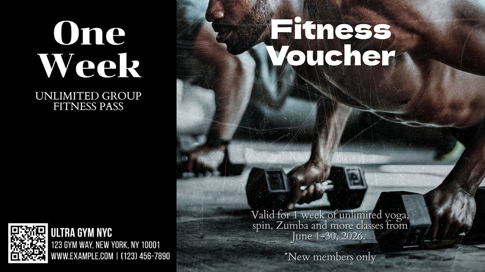 Fitness voucher template