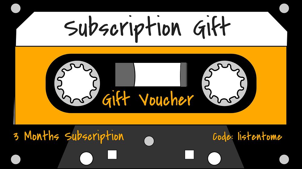Music subscription gift voucher template