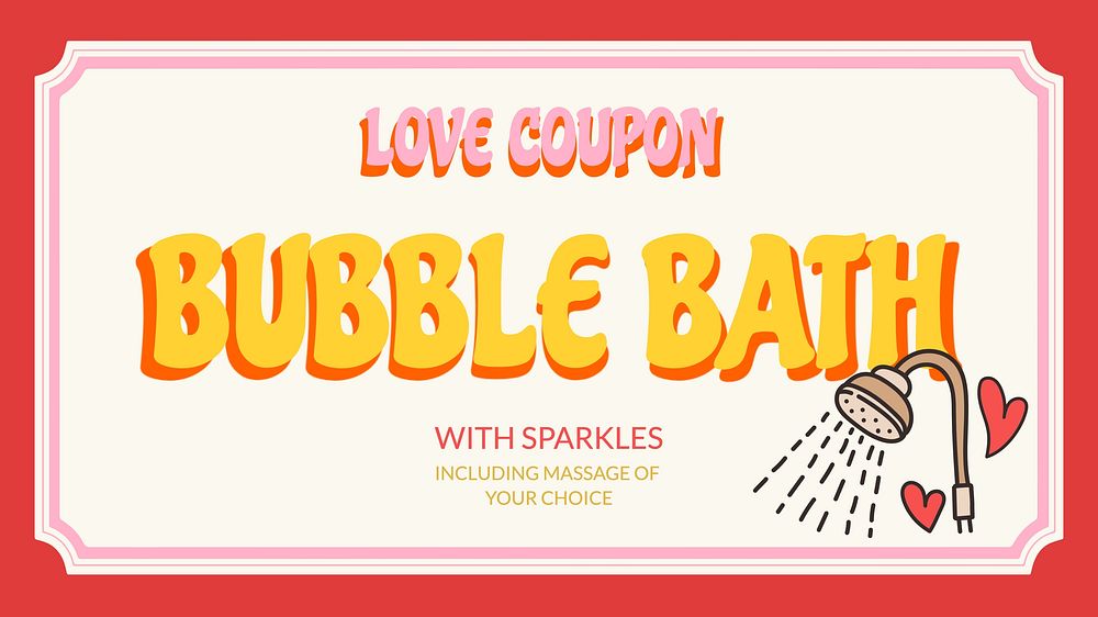 Love coupon template
