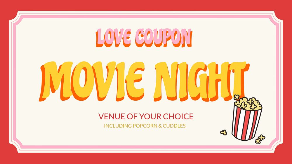 Love coupon template