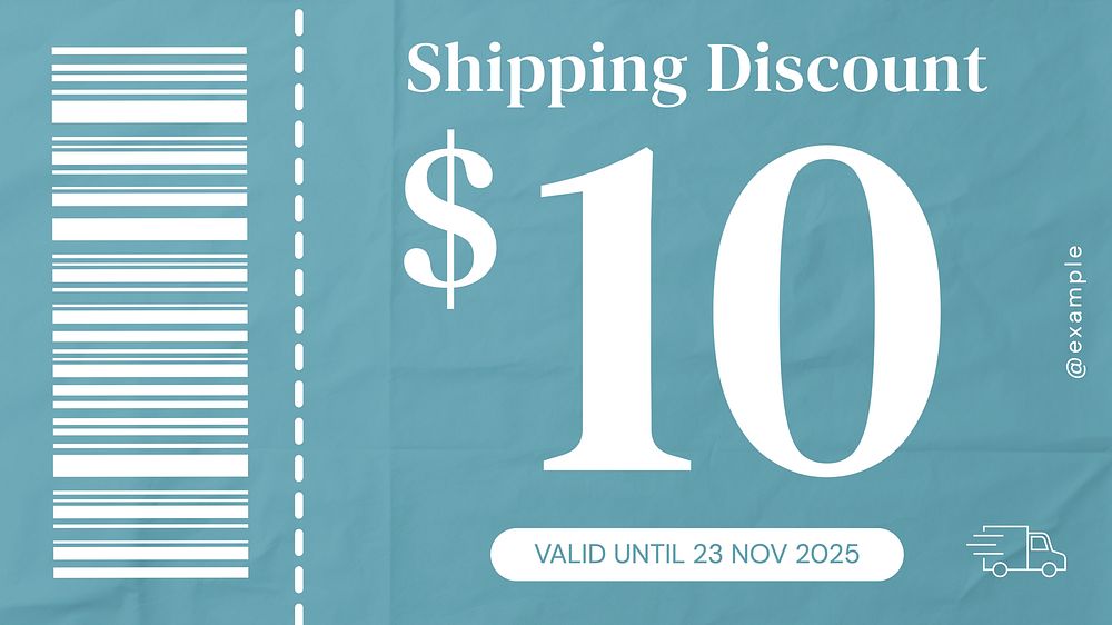 Shipping discount voucher template