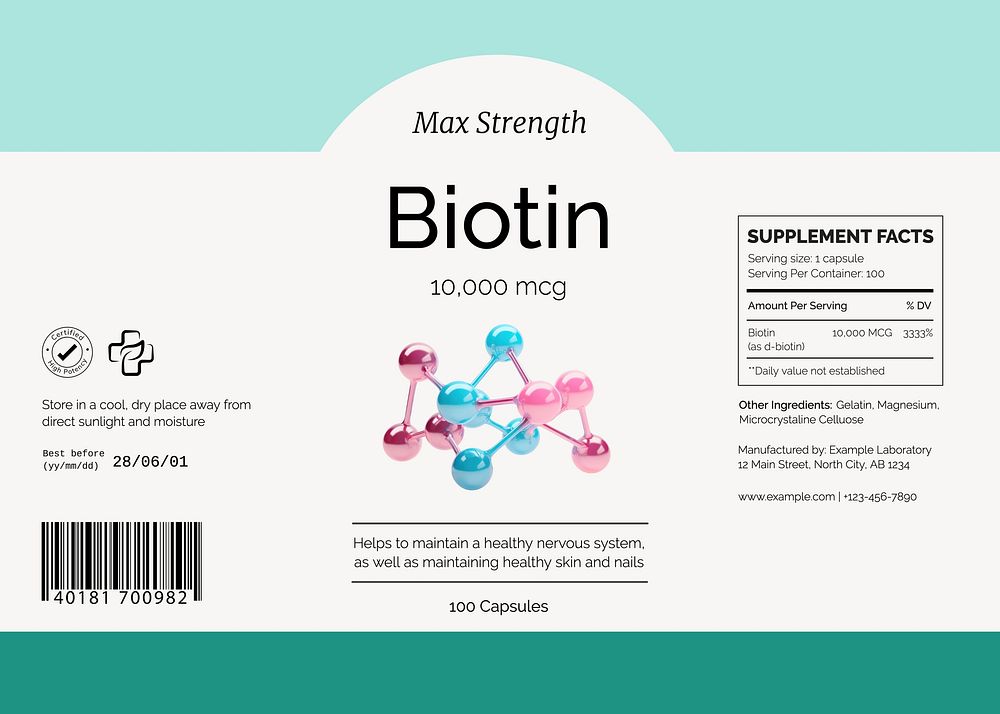Biotin label template