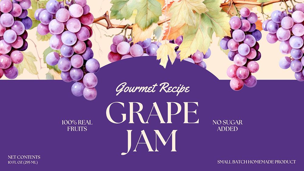 Grape jam label template design | Free Photo - rawpixel