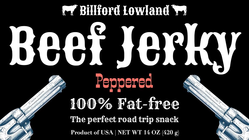 Beef jerky label template