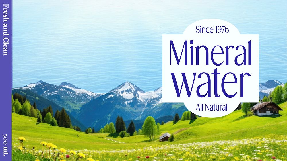 Mineral water label template