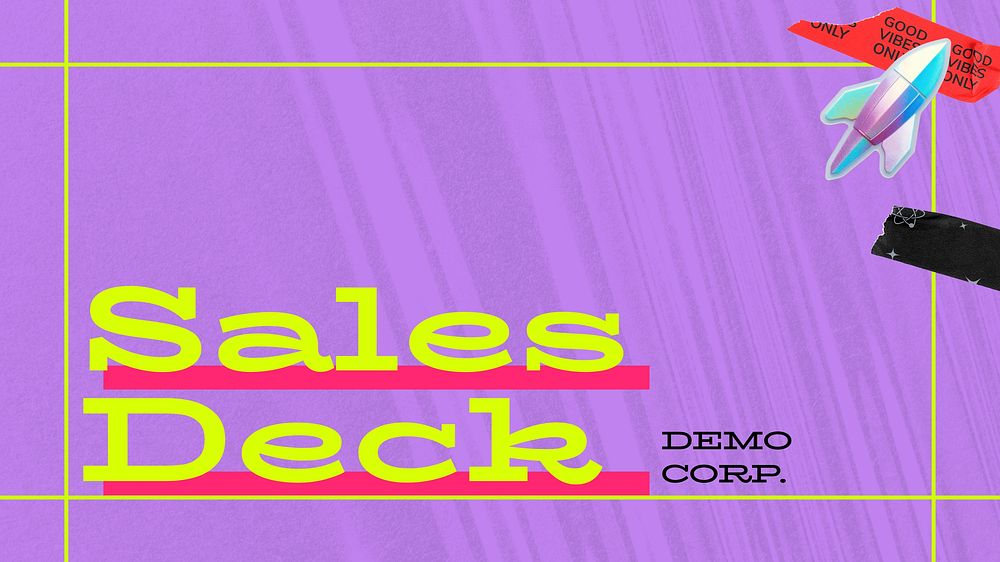 Sales deck presentation template
