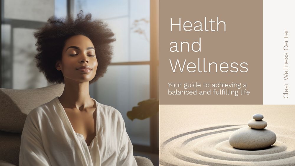 Health wellness presentation template