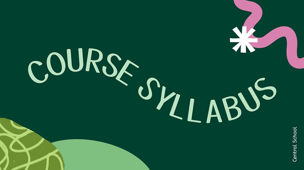 Course syllabus presentation template