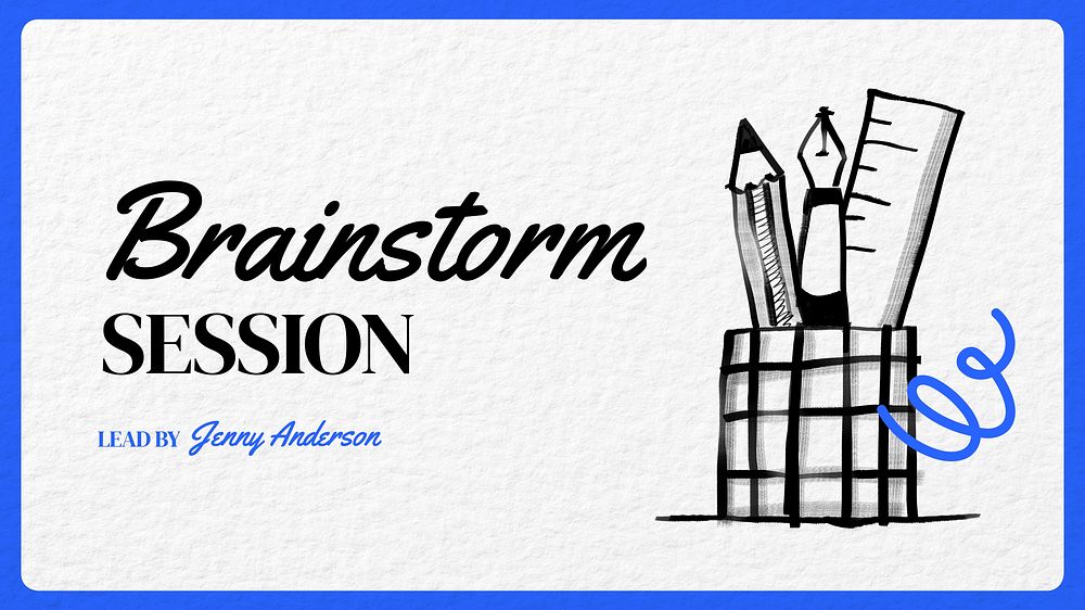Brainstorm session presentation template