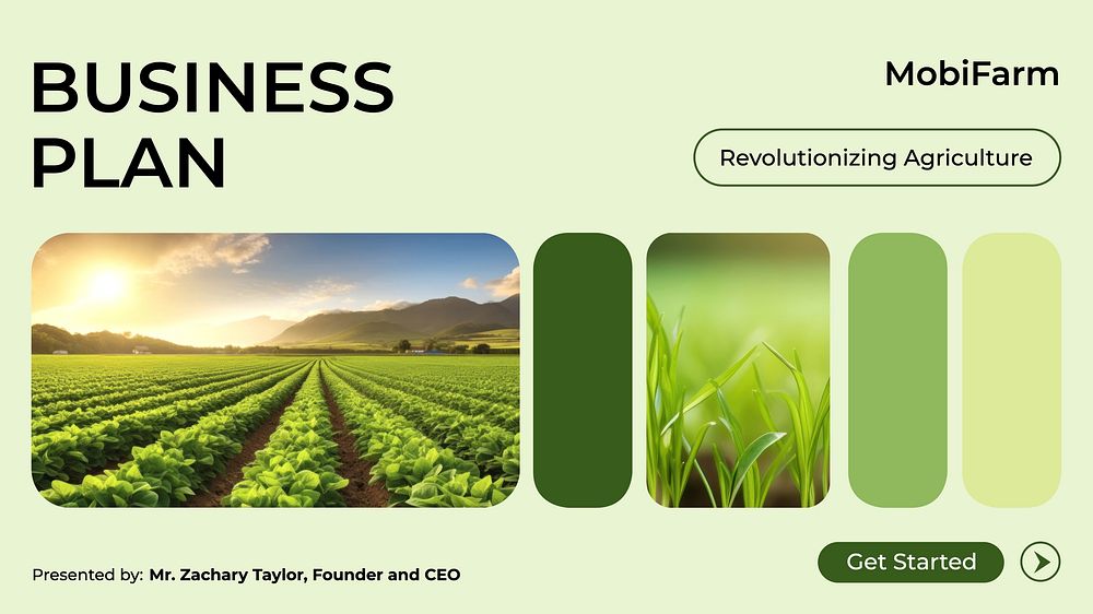 Business plan agriculture presentation template