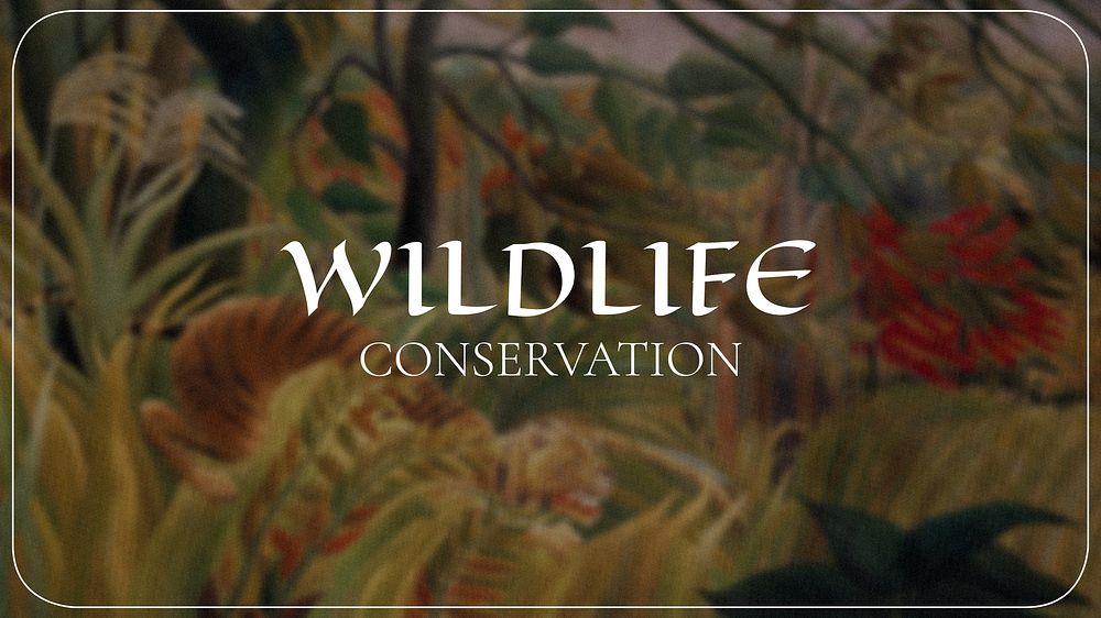 Wildlife conservation presentation template