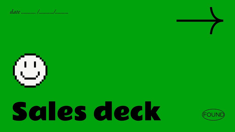 Sales deck presentation template