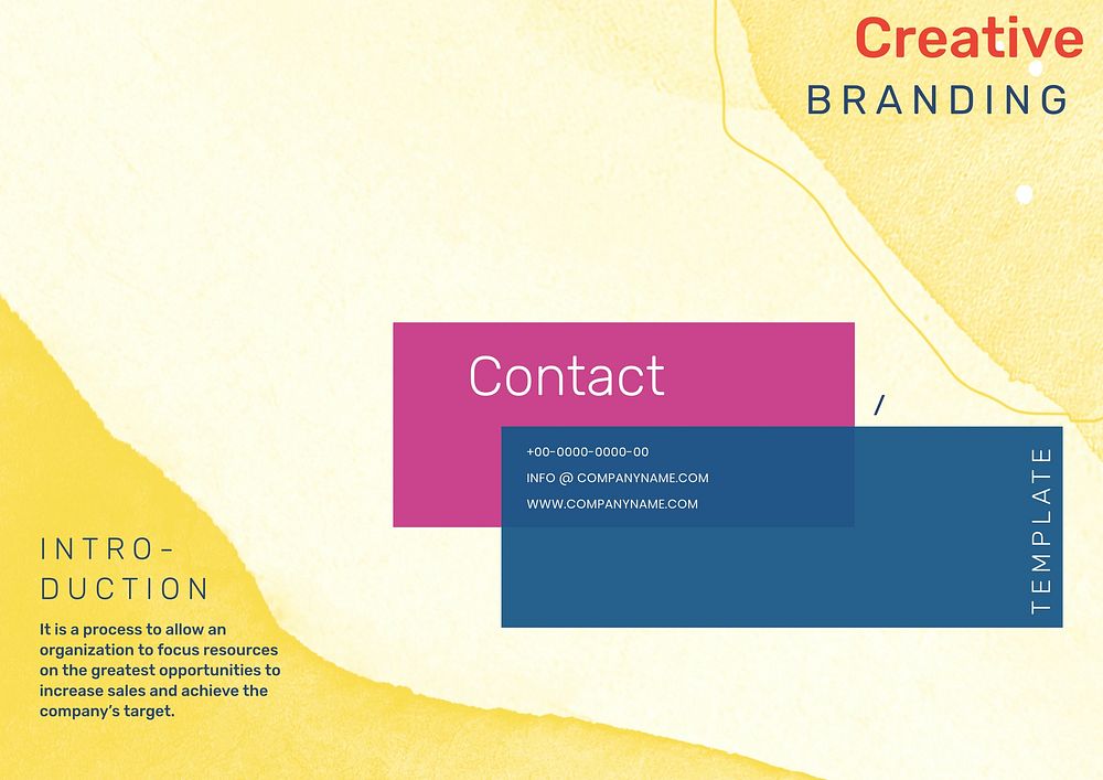 Creative branding brochure template, business design 
