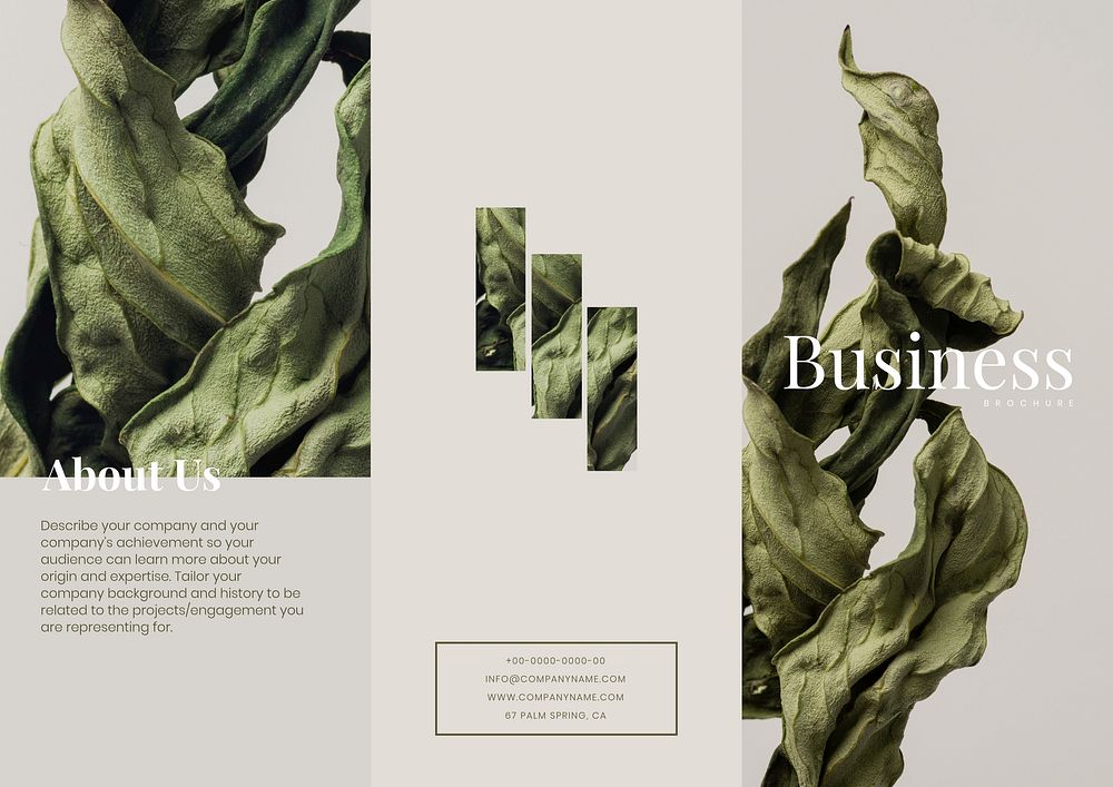 Green business brochure template 