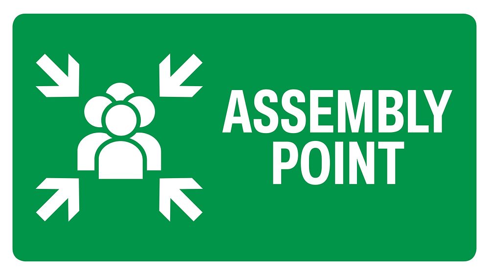 Assembly point sign template