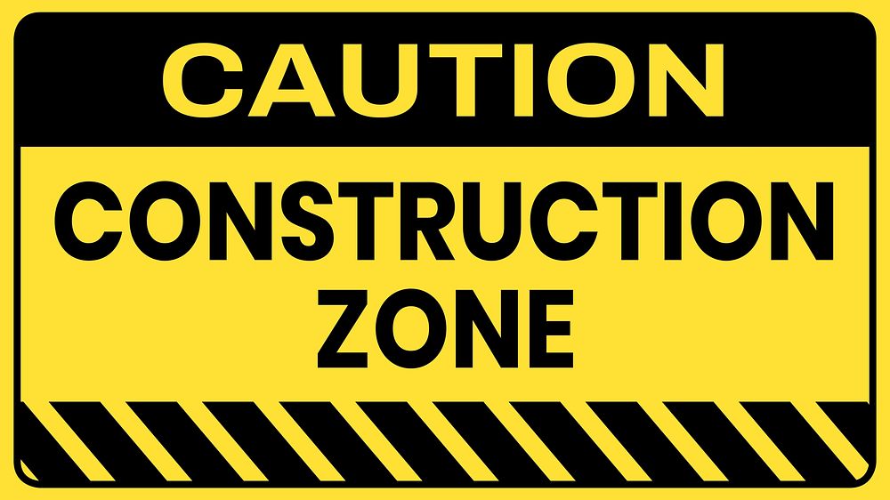 Construction sign template