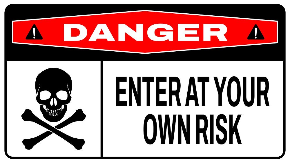 Danger sign template