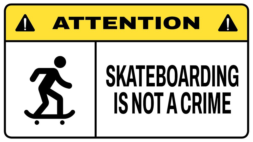 Attention sign template