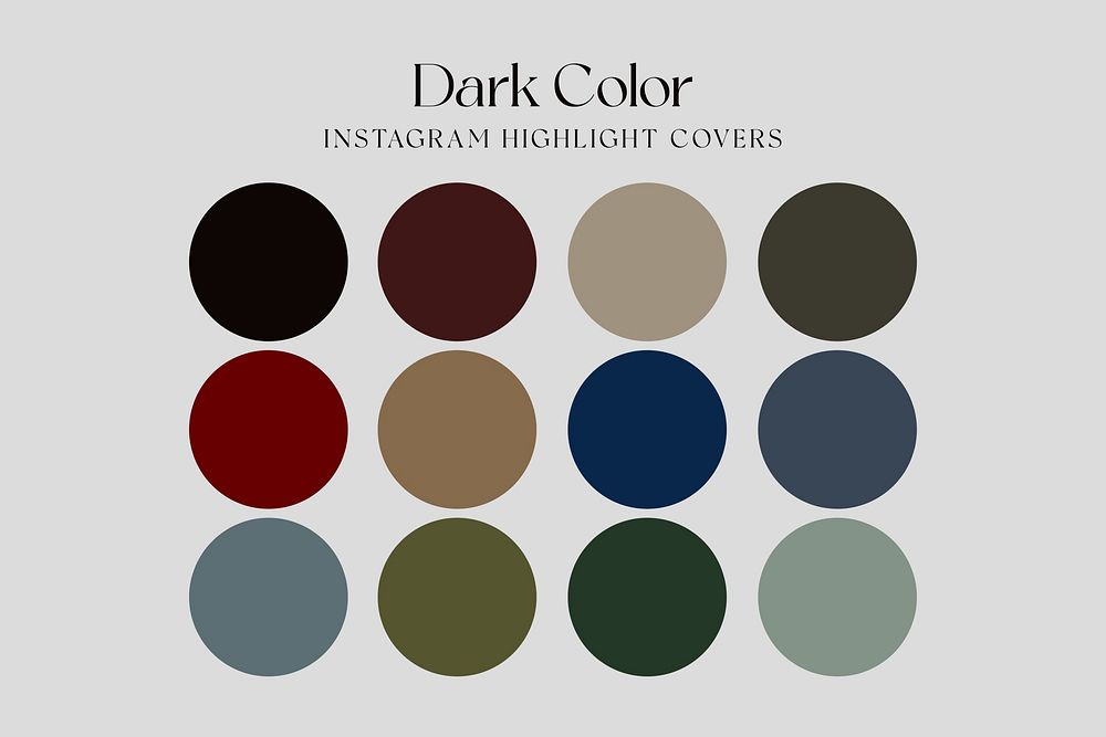 Dark color Instagram story highlight cover template