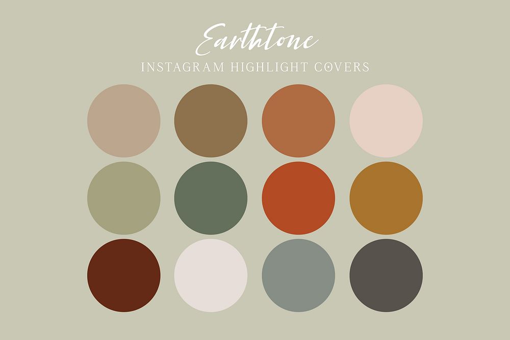 Earth tone Instagram story highlight cover template