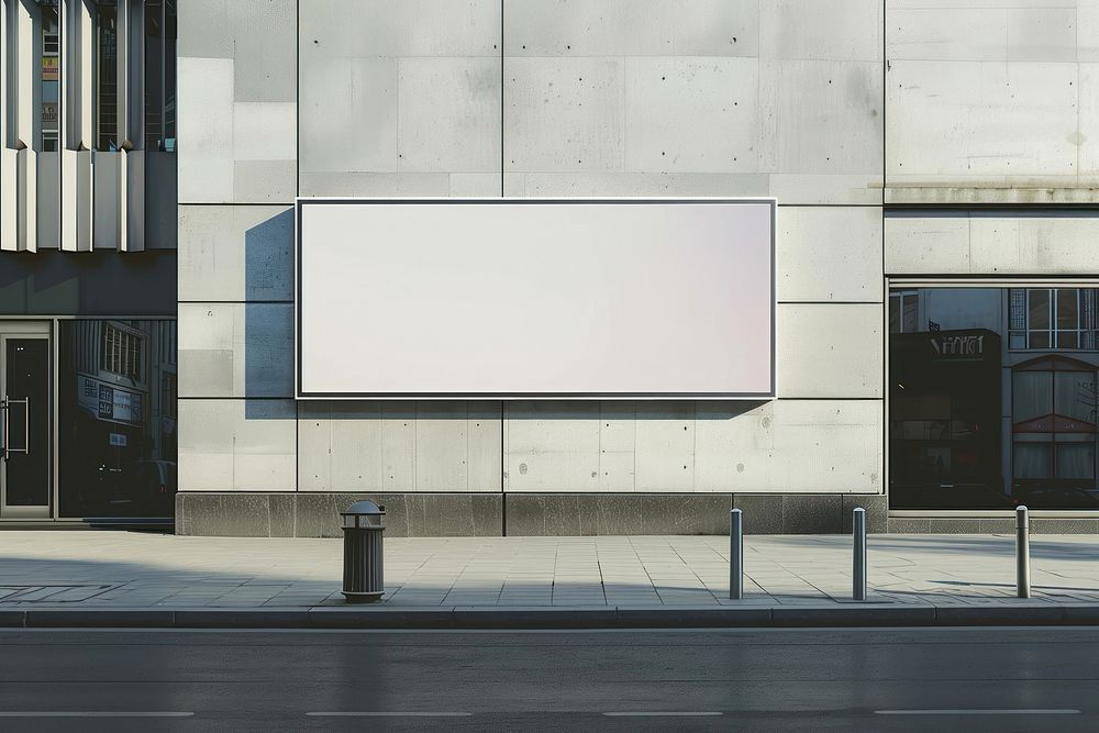 White billboard mockup advertisement white board.