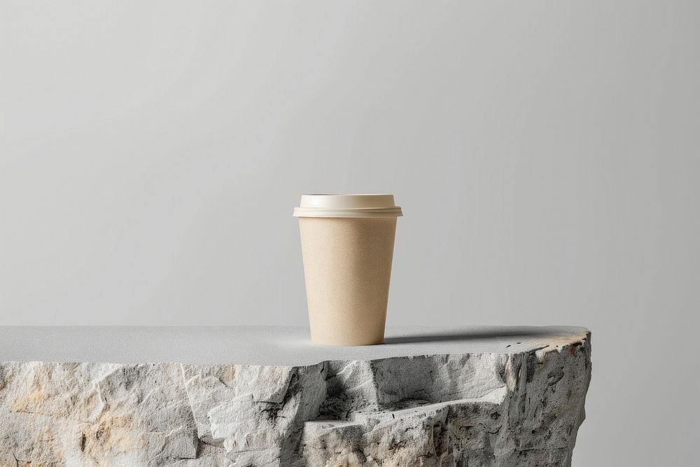 Coffee cup mockup porcelain beverage cookware.