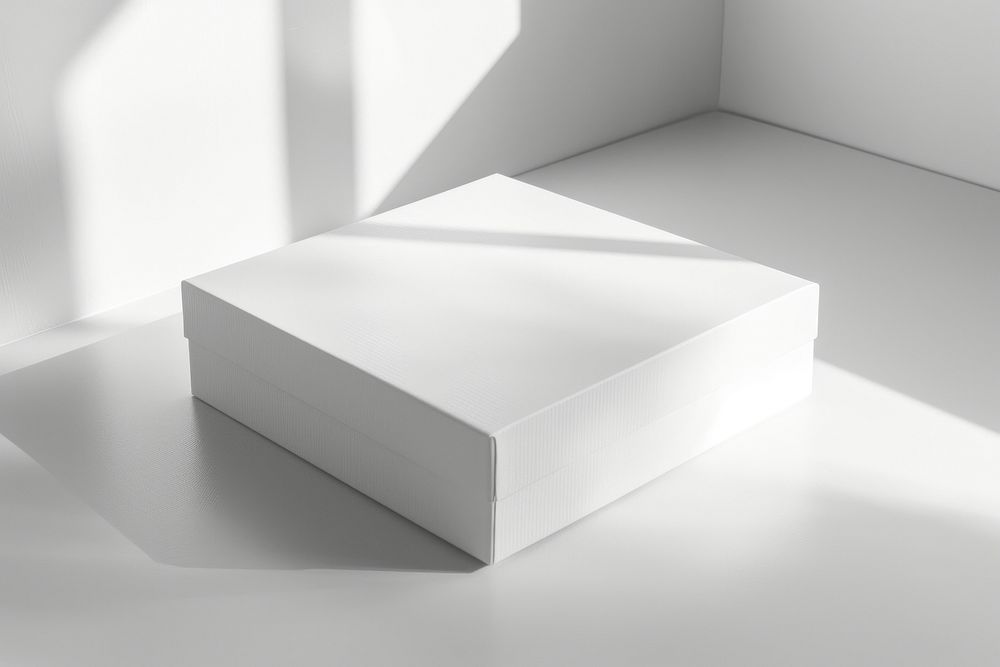 White cardboard box art furniture porcelain.
