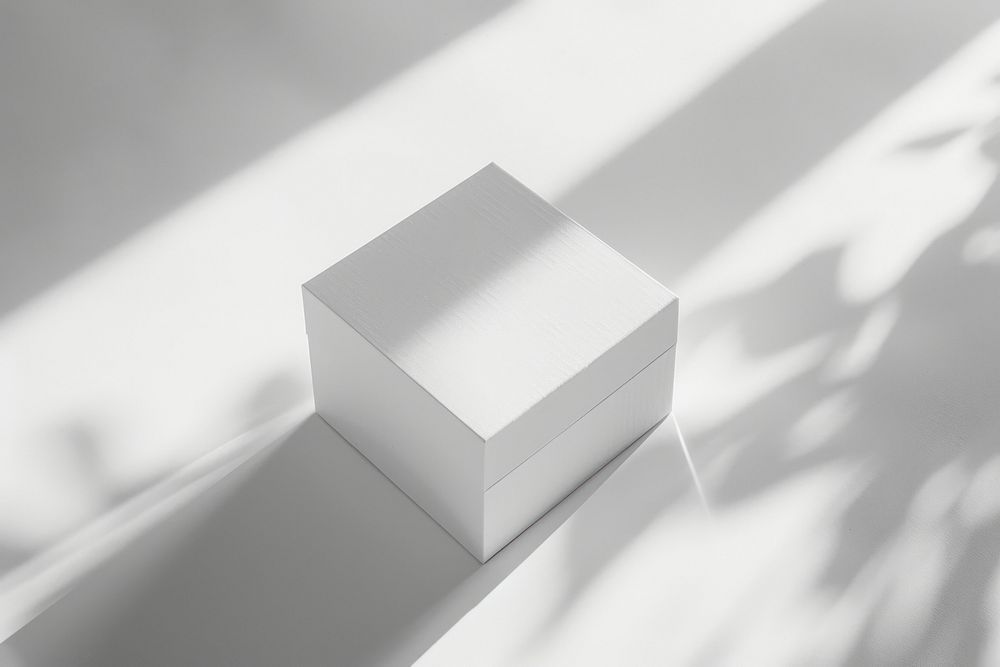 White cardboard box.