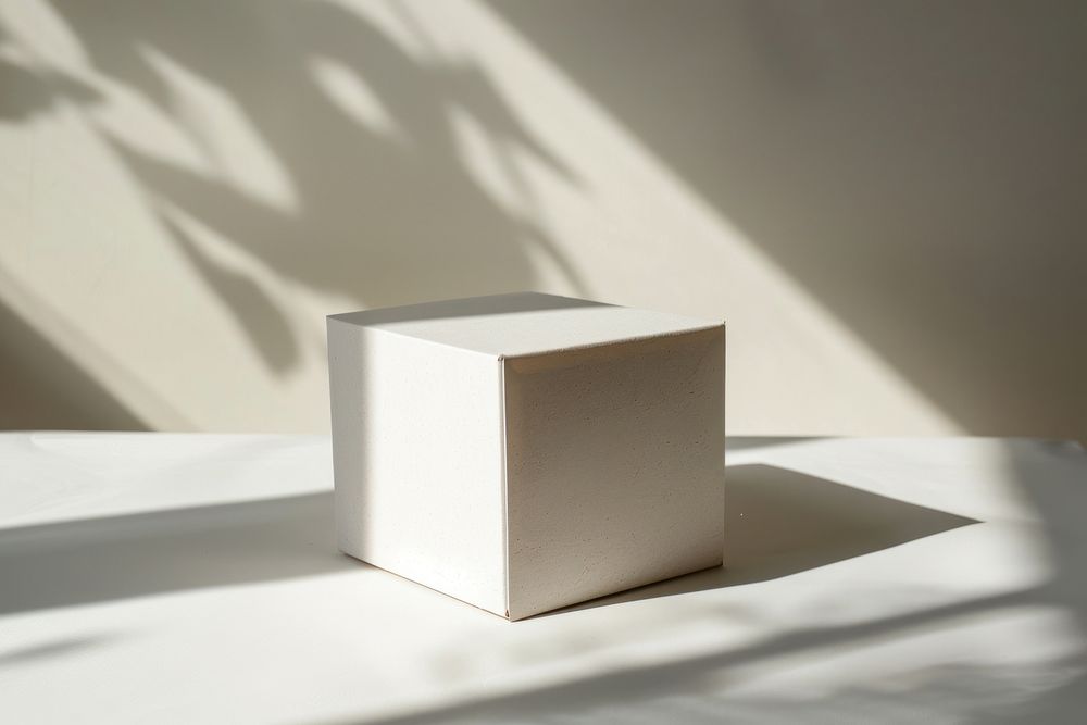 White cardboard box art porcelain furniture.