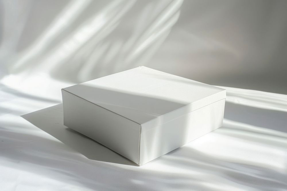 White cardboard box art porcelain pottery.