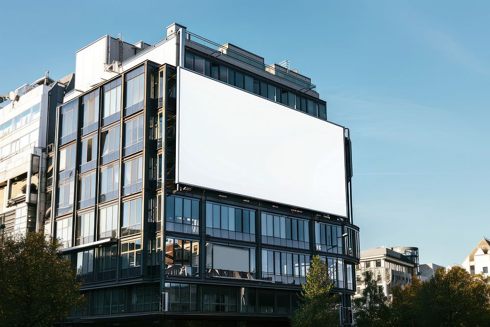 Billboard mockup building architecture office building.