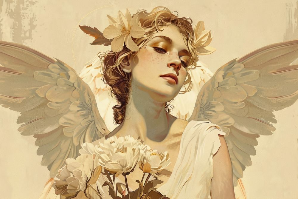 Angel illustration archangel wedding female.