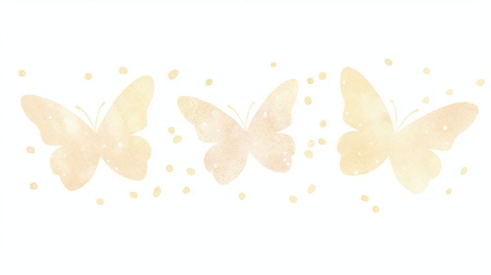 Butterflies as divider watercolor outdoors graphics confetti.