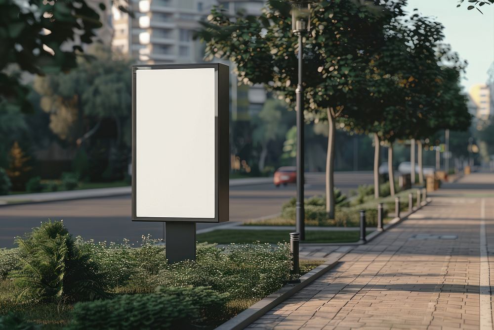 White advertising displays outdoors transportation advertisement.
