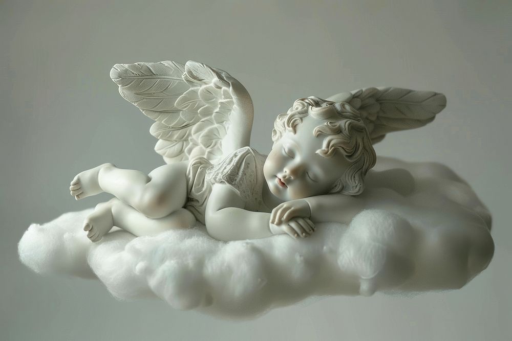 Child angel statue sleeping archangel person human.