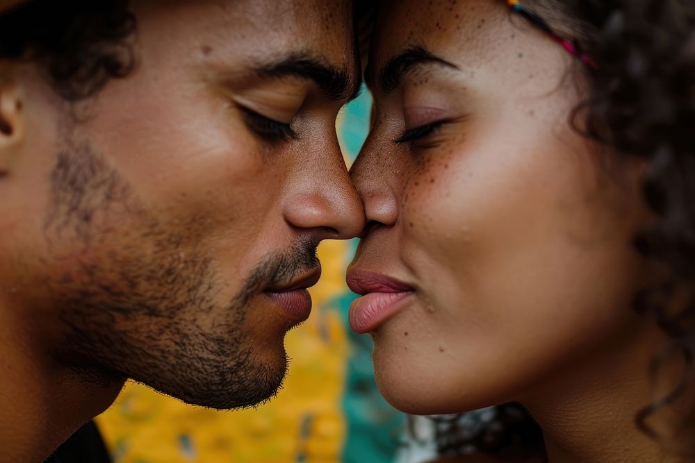 Latina brazilian man kissing photo photography.