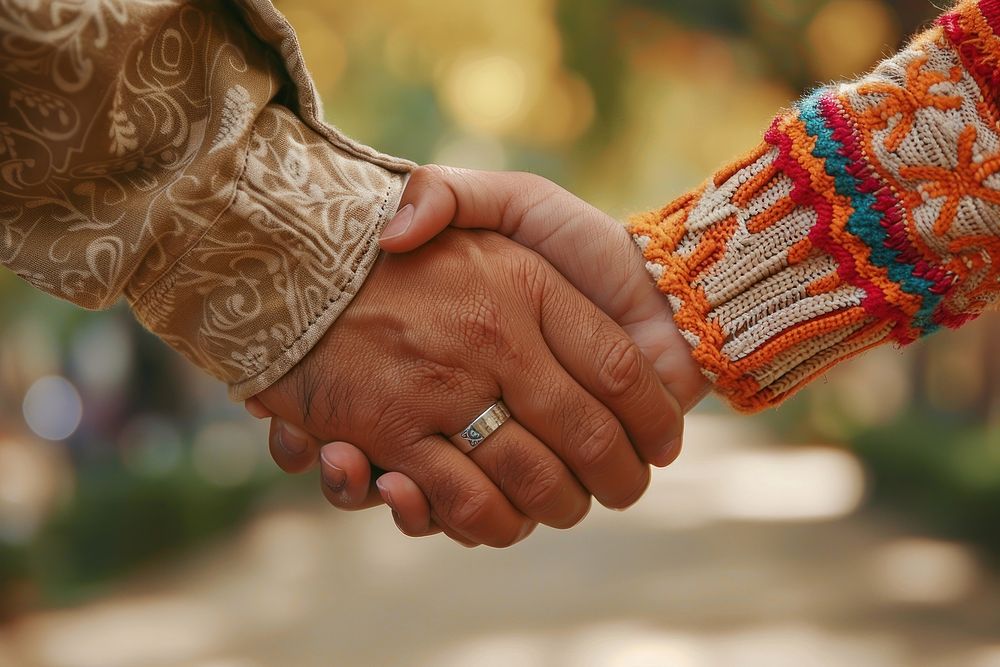 Latin Mexican couple hand holding hands person.
