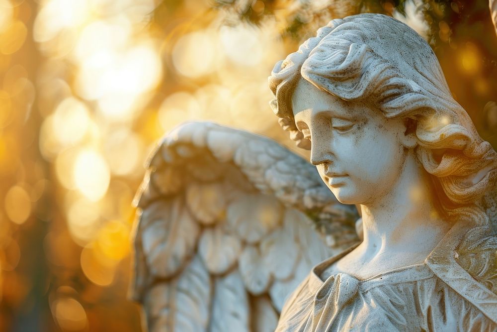 Angel statue archangel sculpture person.