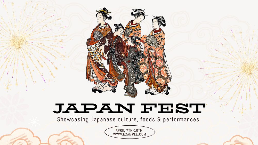 Japan festival blog banner template