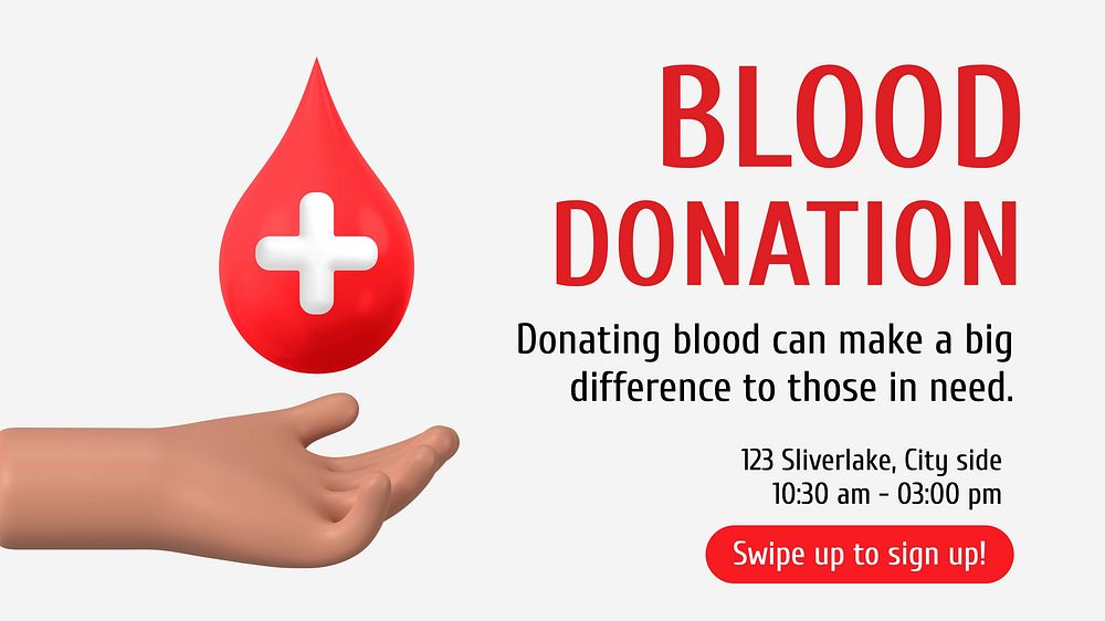 Blood donation blog banner template