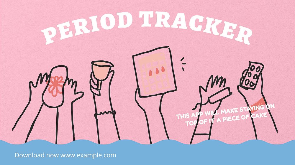 Period tracker blog banner template