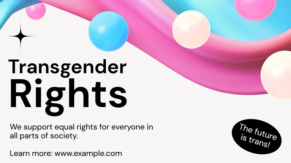 Transgender rights blog banner template