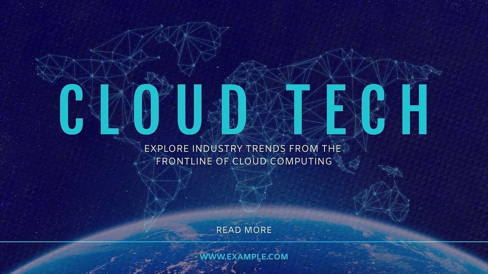 Cloud tech blog banner template