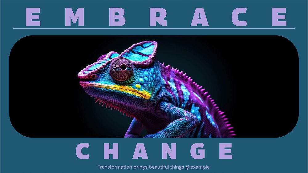 Embrace change blog banner template