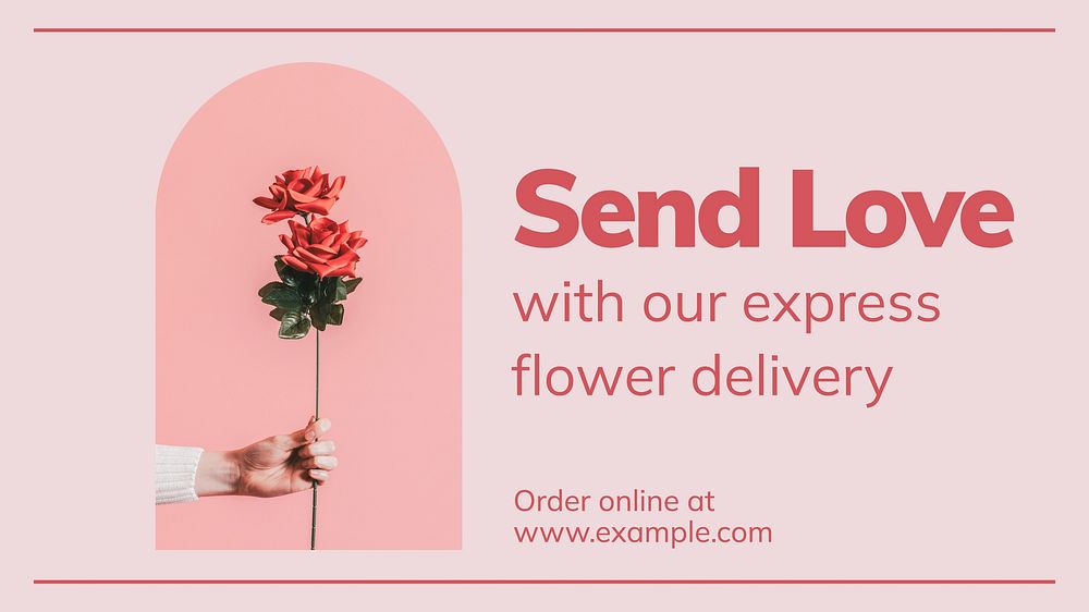 Flower delivery  blog banner template