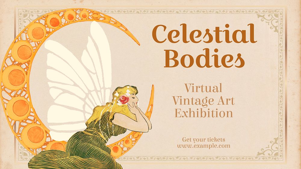 Celestial bodies blog banner template