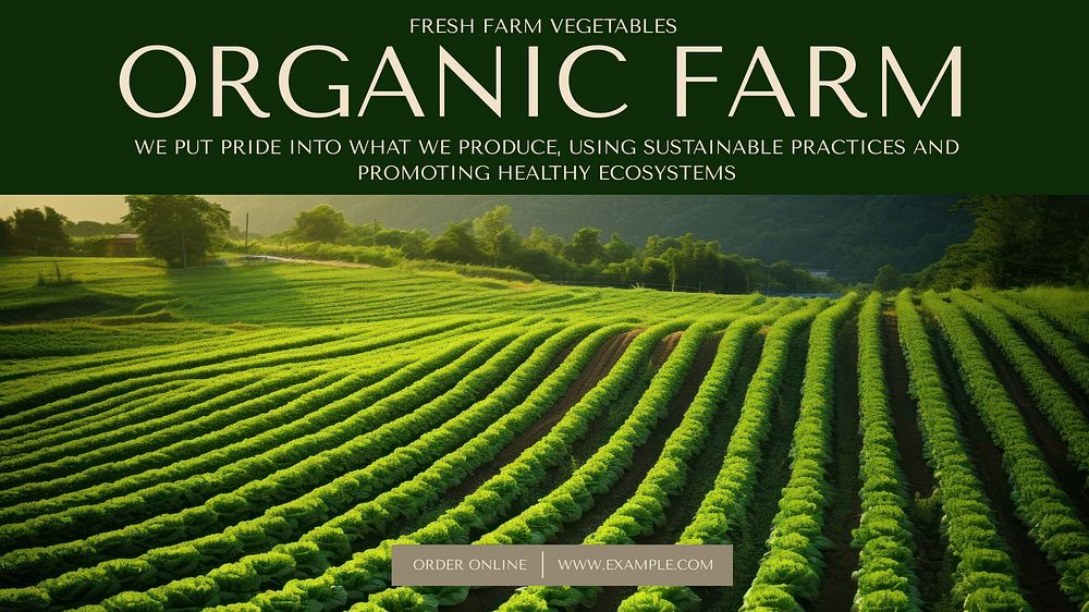 Organic farm blog banner template