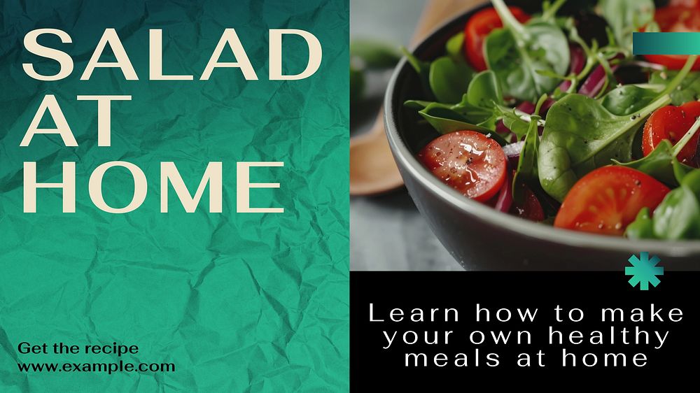 Salad at home blog banner template