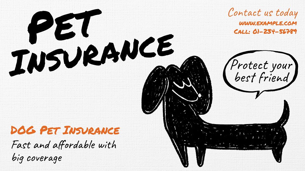 Pet insurance blog banner template