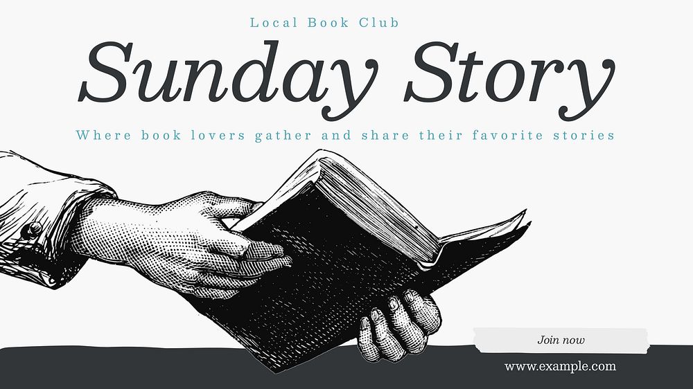 Story book club  blog banner template